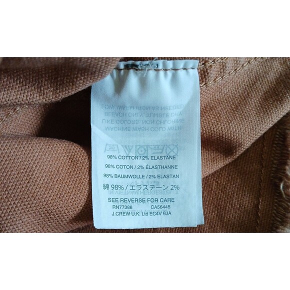 Madewell Mini Skirt Cotton A-Line Button Up Fringed Bottom Raw Hemline Size 6 - Picture 5 of 5